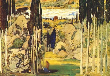 Set Design for the World Premiere of the Ballet Daphnis et Chloe, Music by Maurice Ravel, Paris